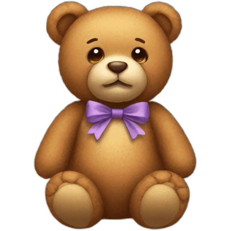 Teddy with bow emoji