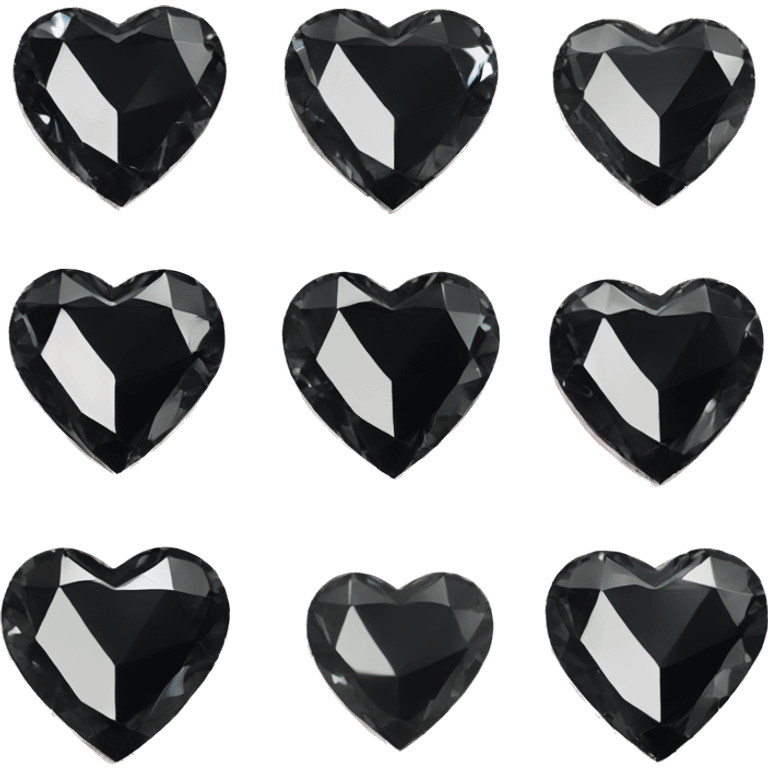 Heart shaped 56-carat black diamond emoji