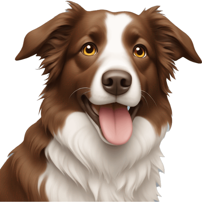 Brown Border collie emoji