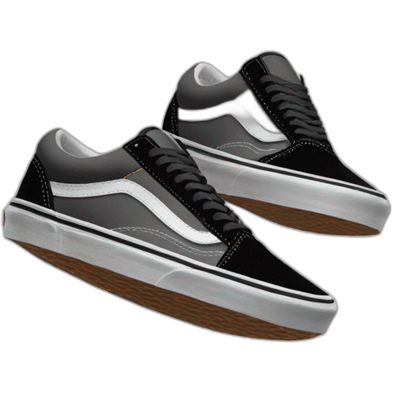 vans black old skool emoji