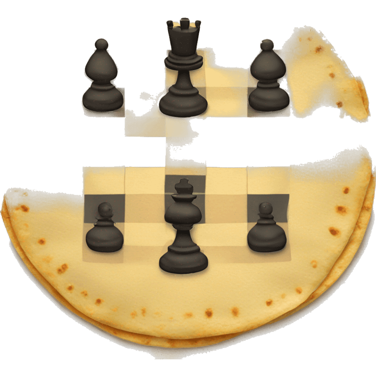 chess board on top of a tortilla emoji