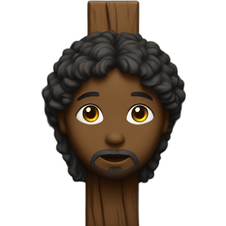 Black Jesus On the cross emoji