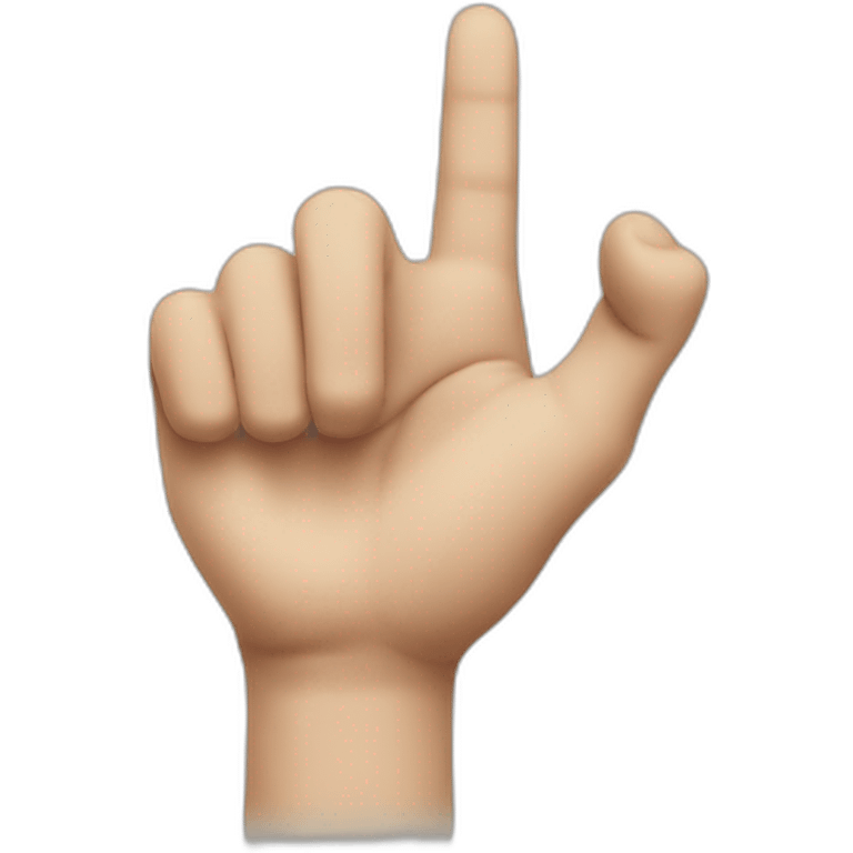 emoji of a hand with the index finger bent in an arc emoji