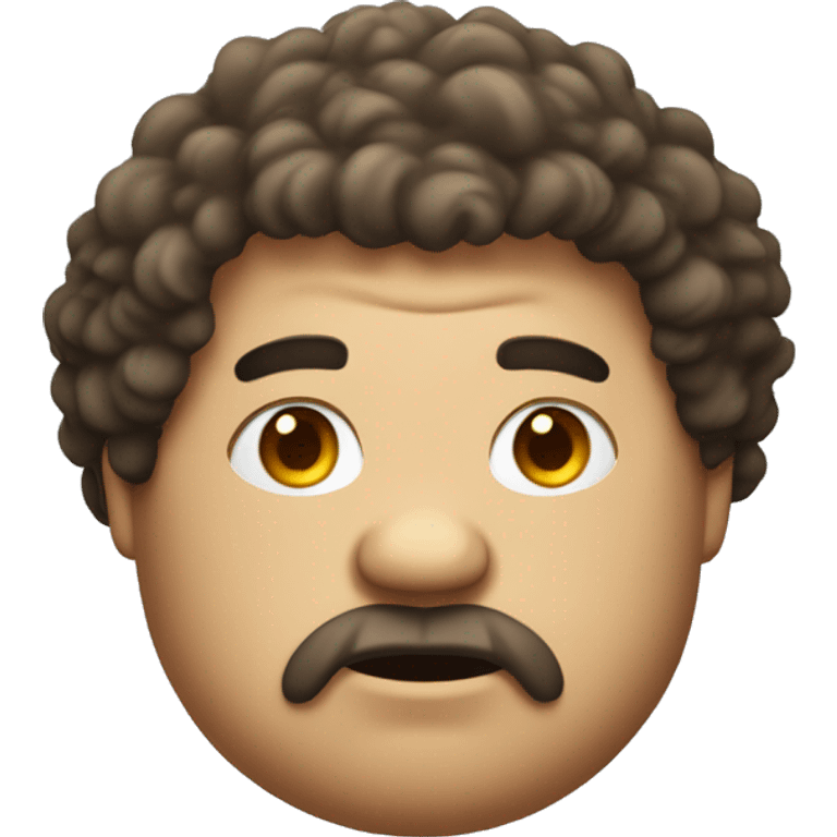 A fat man with fluffy hair saying I’m griffin  emoji