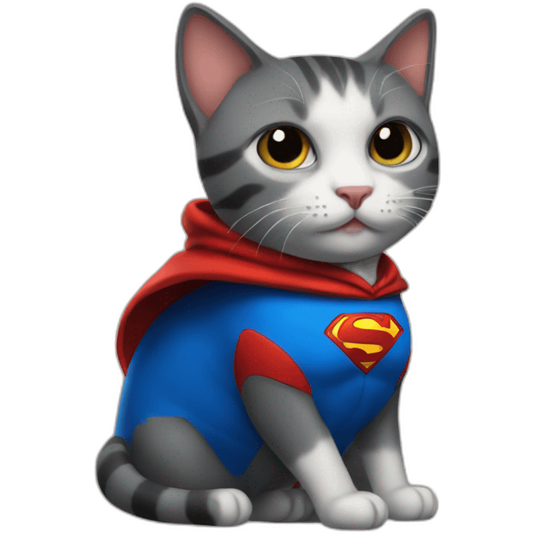 cat in a superman costume emoji