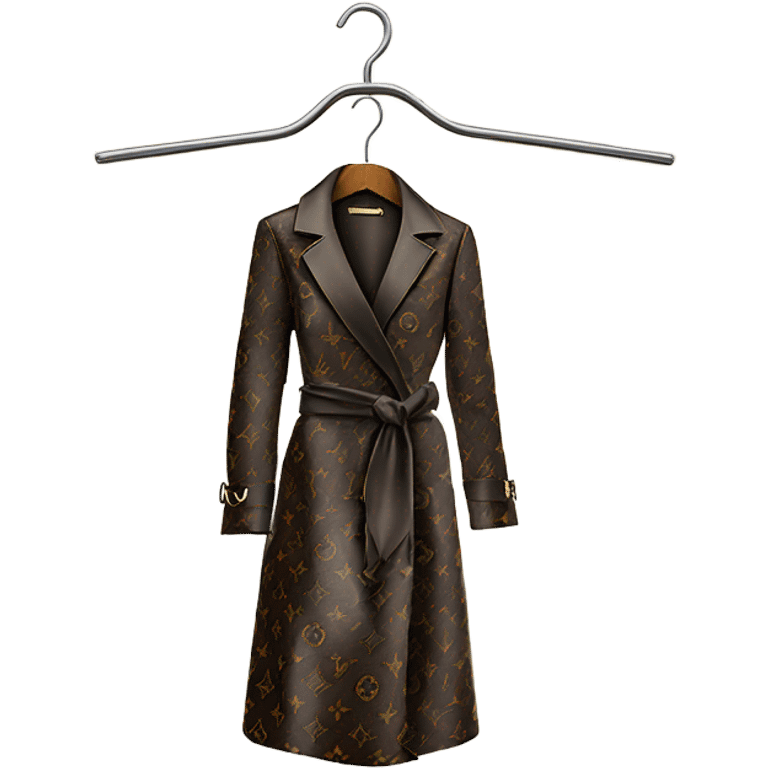 A Louis Vuitton dress on a coat hanger emoji