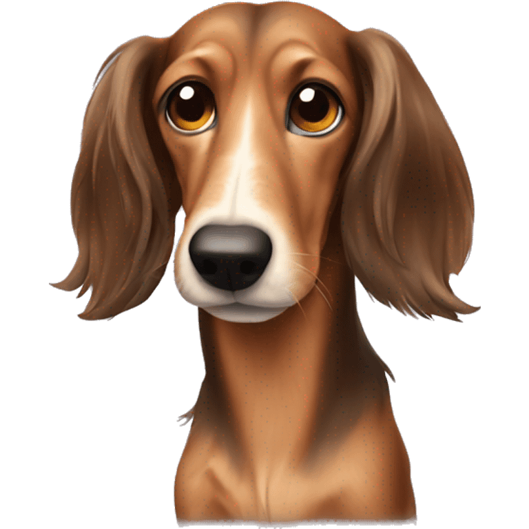 Long haired daschound emoji