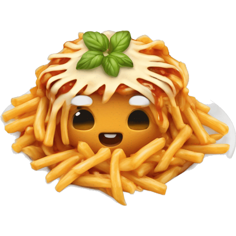 Poutine qui mange des spaghettis  emoji