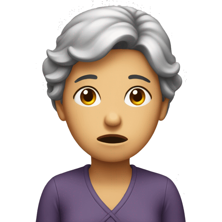 Worried lady emoji