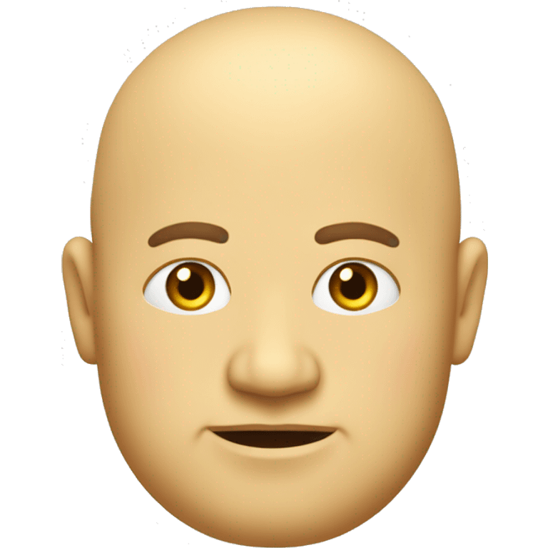 The face of a fat yellow man with no hair on the sides. On the top and middle of his head is a lock of standing hair emoji