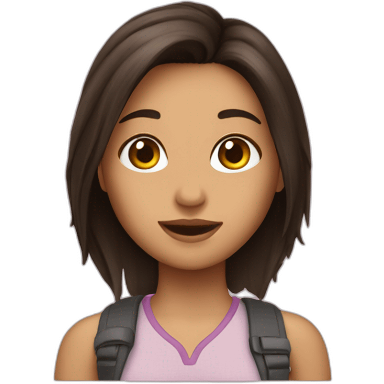 brunette girl's passport emoji