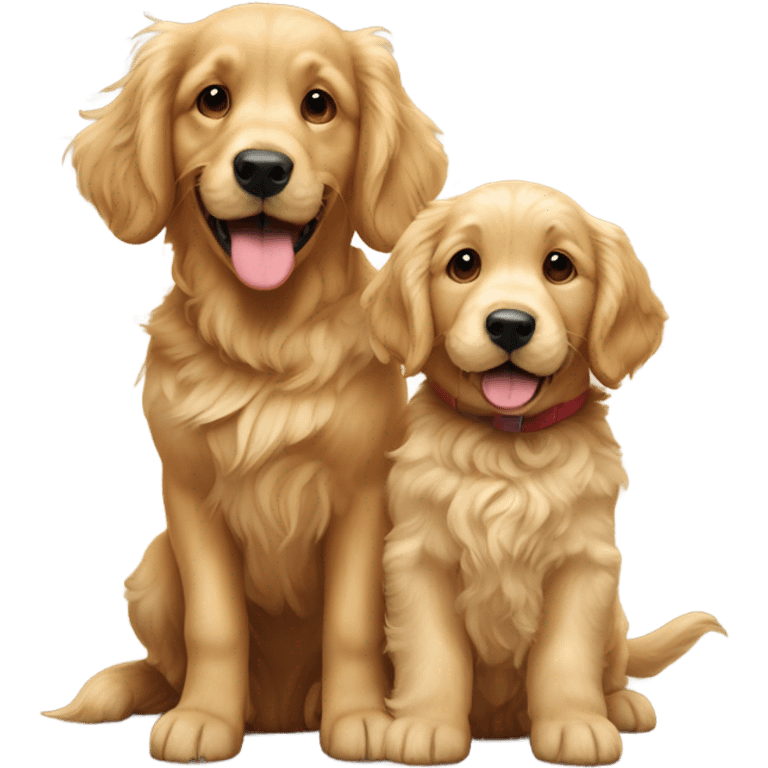 Golden retriever and cockapoo emoji