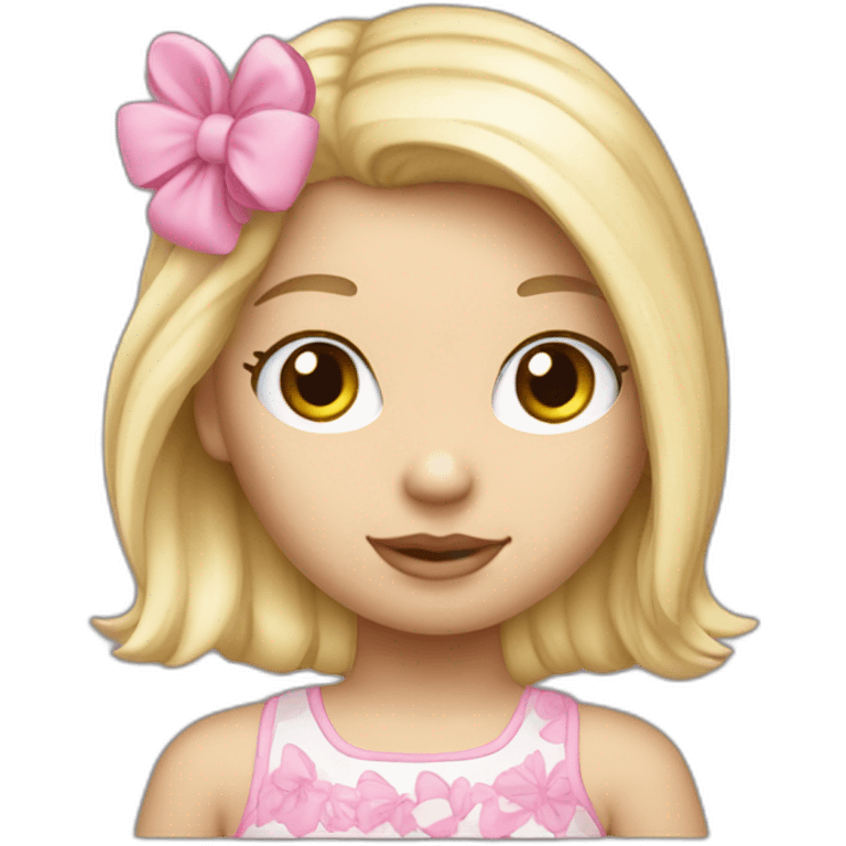 Blonde Hello kitty girl emoji