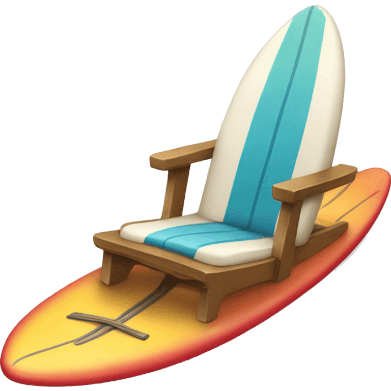 Chair on a surfboard  emoji