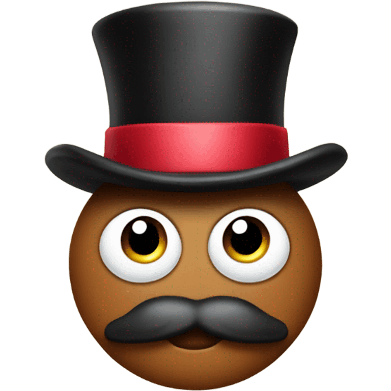 Poop wearing a top hat emoji