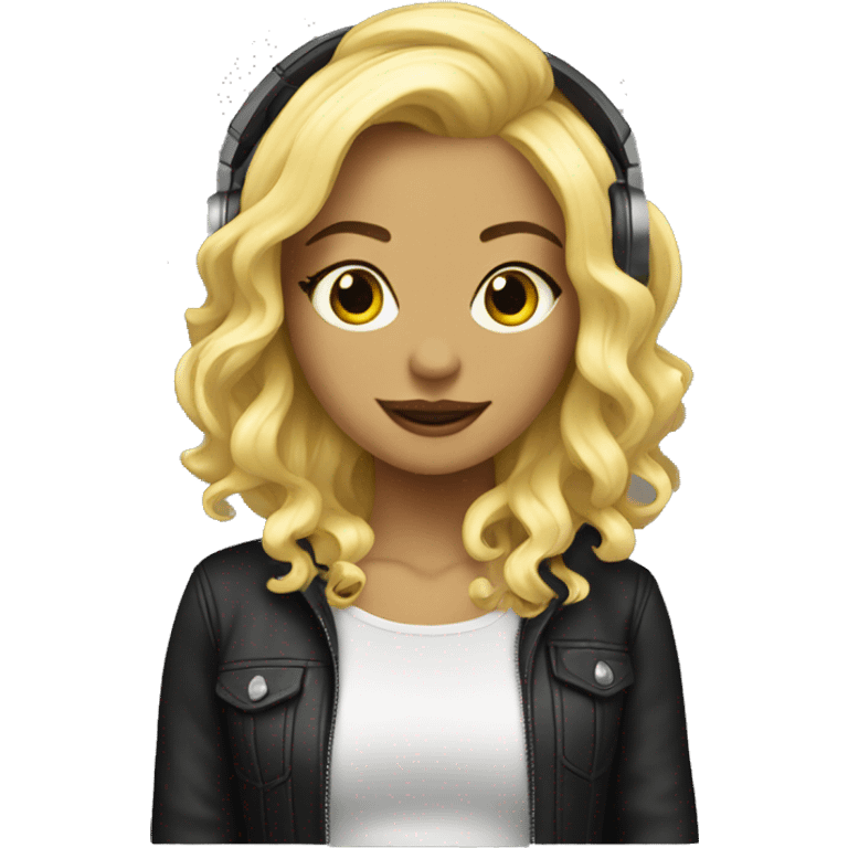 blonde dj girl emoji