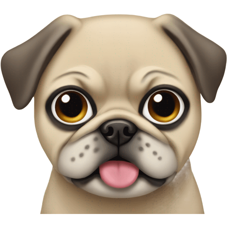 Funny pug dog  emoji