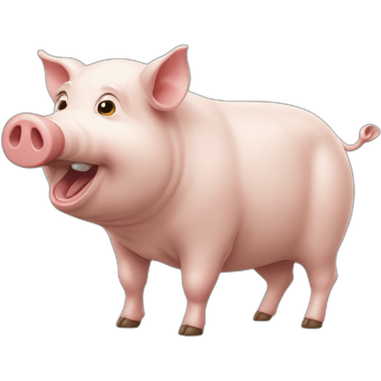 cochon qui tire la langue emoji