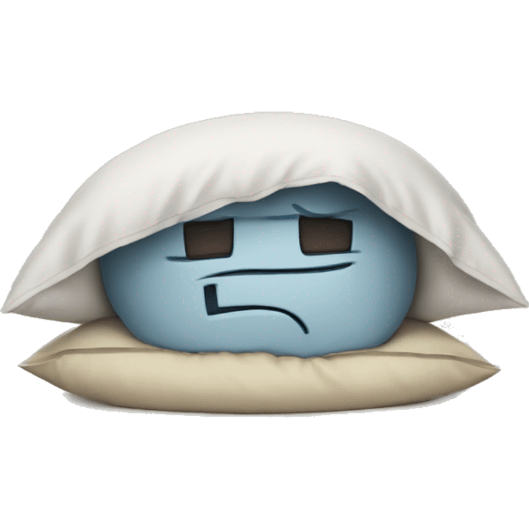 cartoon head buried in pillow emoji