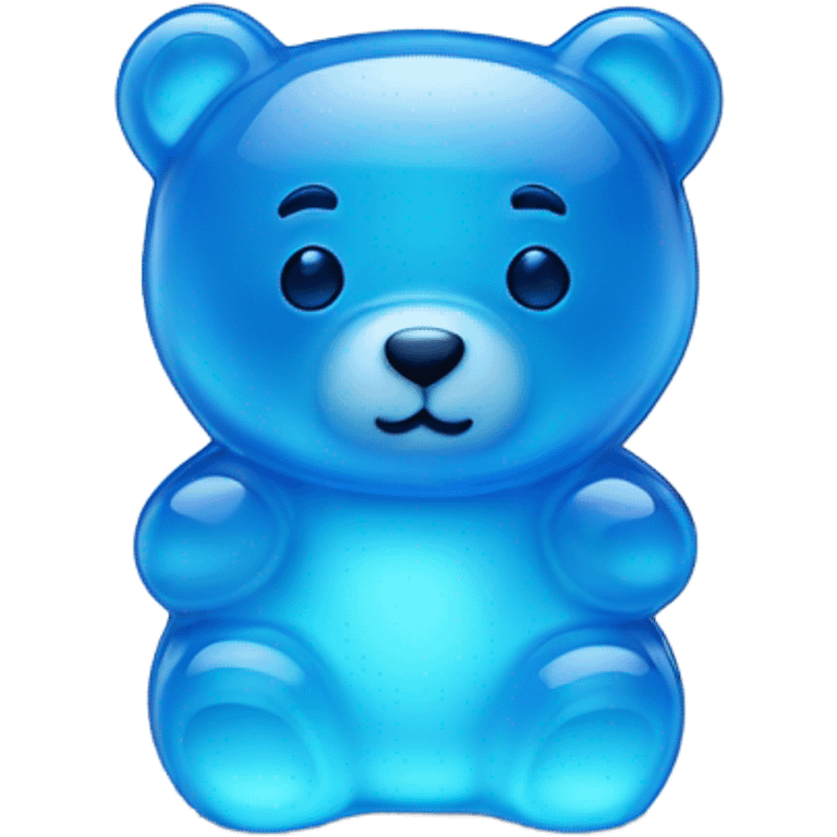 Blue gummy bear emoji