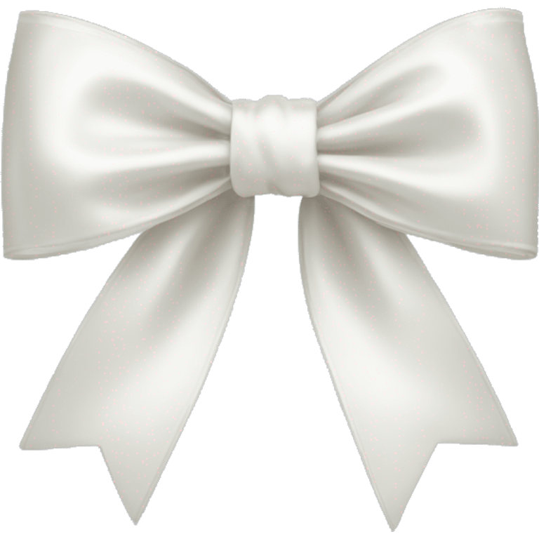 white satin bow emoji