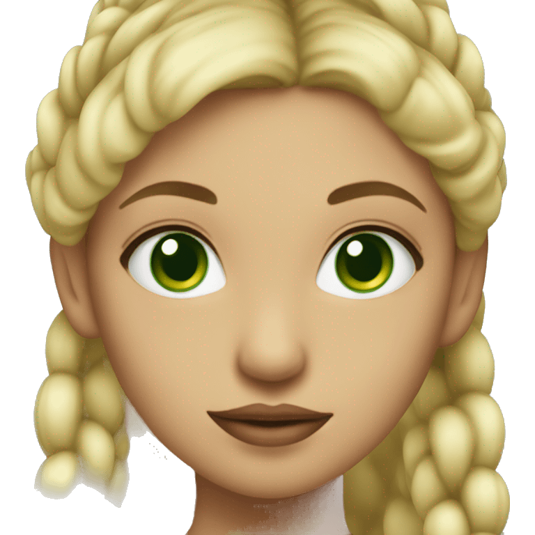 Blonde chicana with green eyes and pigtails emoji