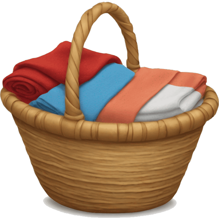 Basket with blankets  emoji