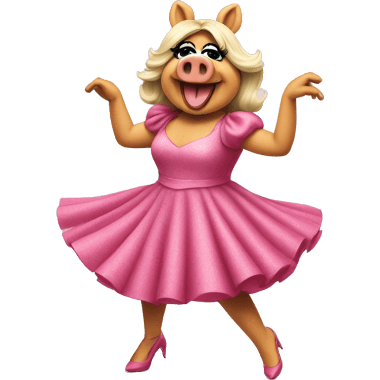 Miss piggy dancing emoji