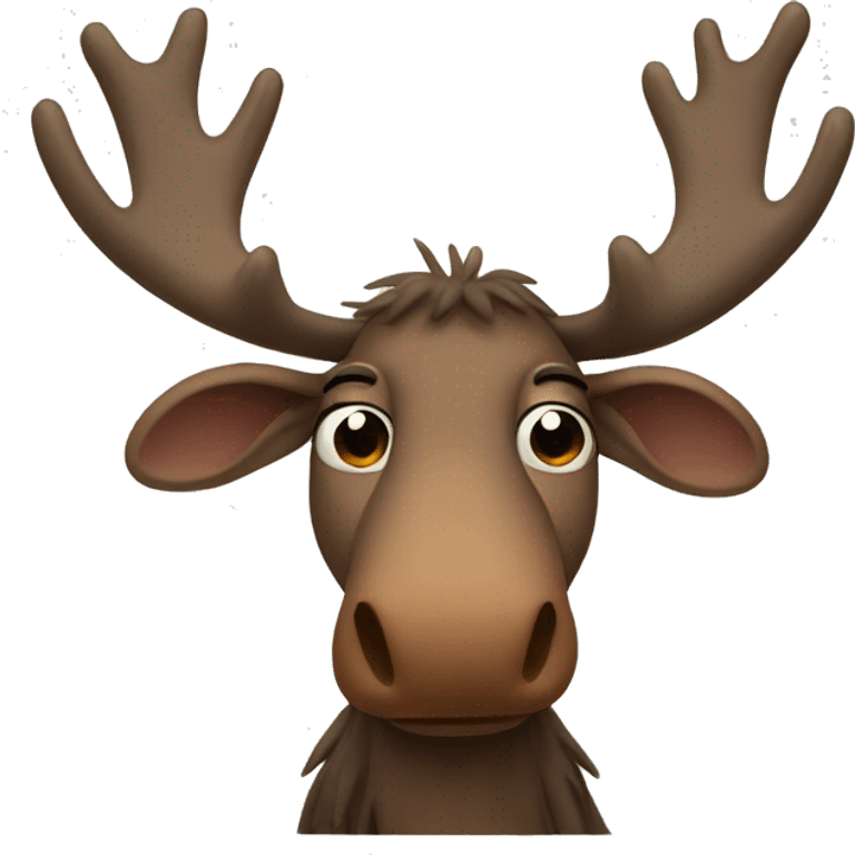 Sad moose emoji