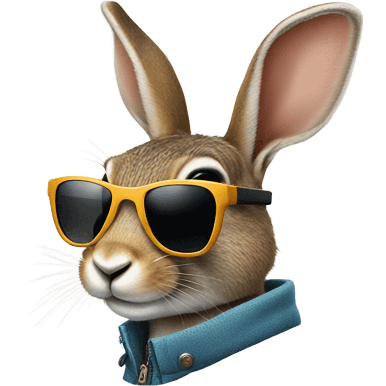 Jack rabbit wearing sunglasses  emoji