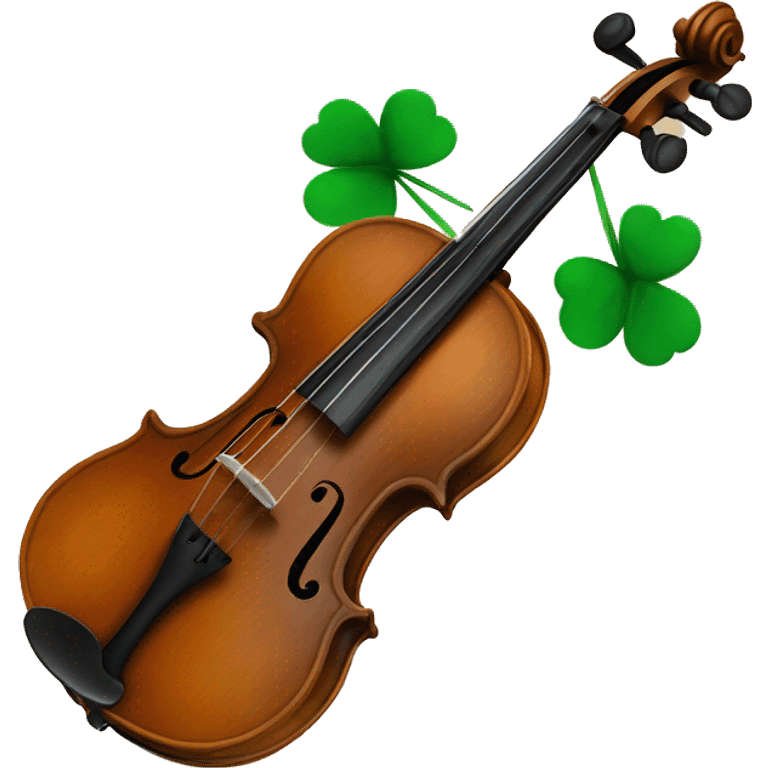 Clover on the violin emoji