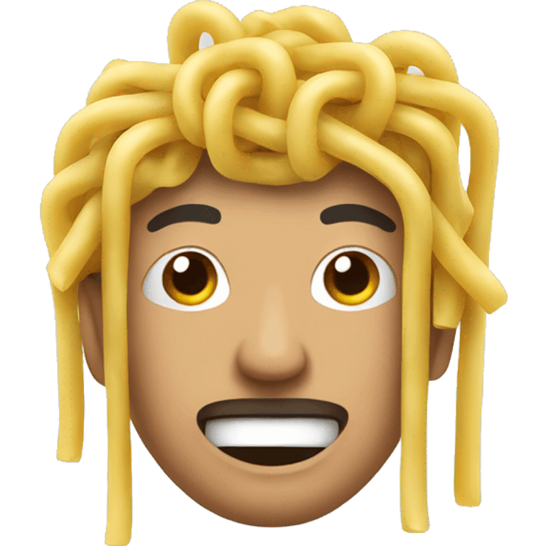 Noodles on a man emoji