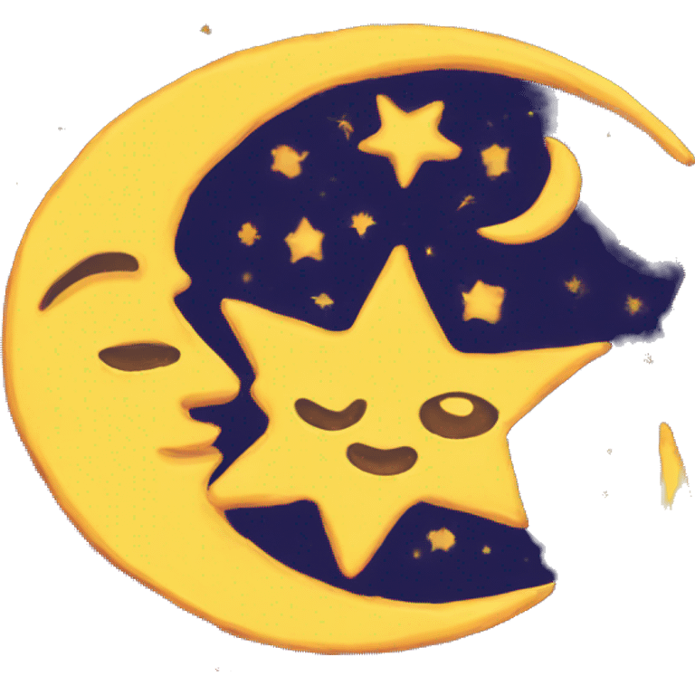 90s sun moon stars emoji