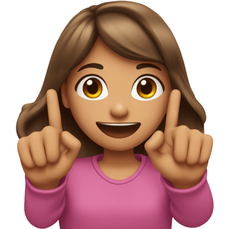 emoji girl with two fingers in between tounge in v shape emoji