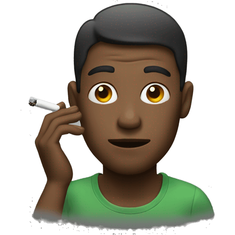 A guy smoking emoji