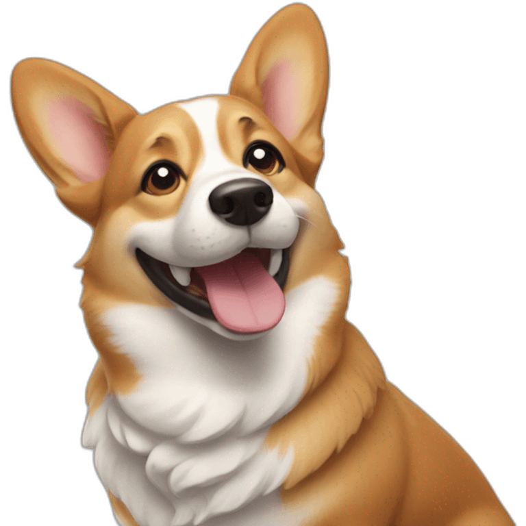 happy corgi close up emoji