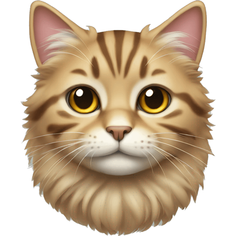 Fluffy tabby cat emoji