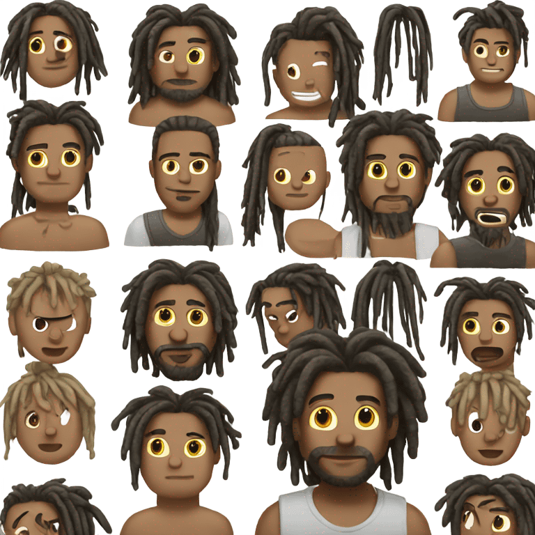 guy with freeform dreads emoji