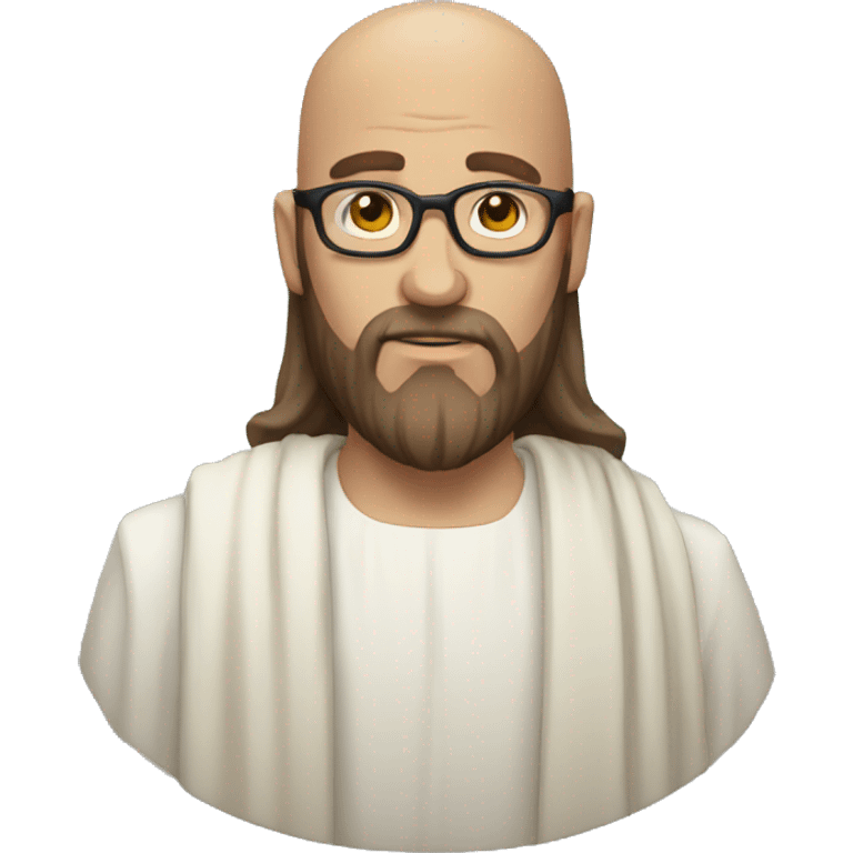 bald bearded jesus with glasses emoji