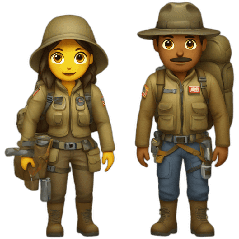 couple,explorer,survivalist  emoji