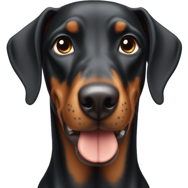 Cute doberman  emoji