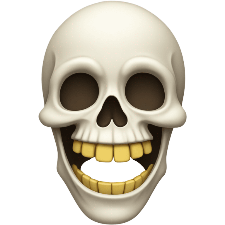 Skeleton laughing emoji