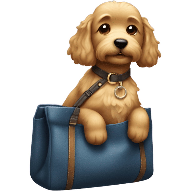 caniche en un bolso emoji