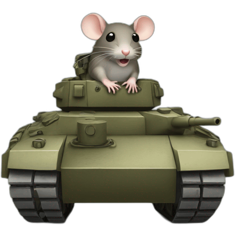 soldier rat in tank emoji