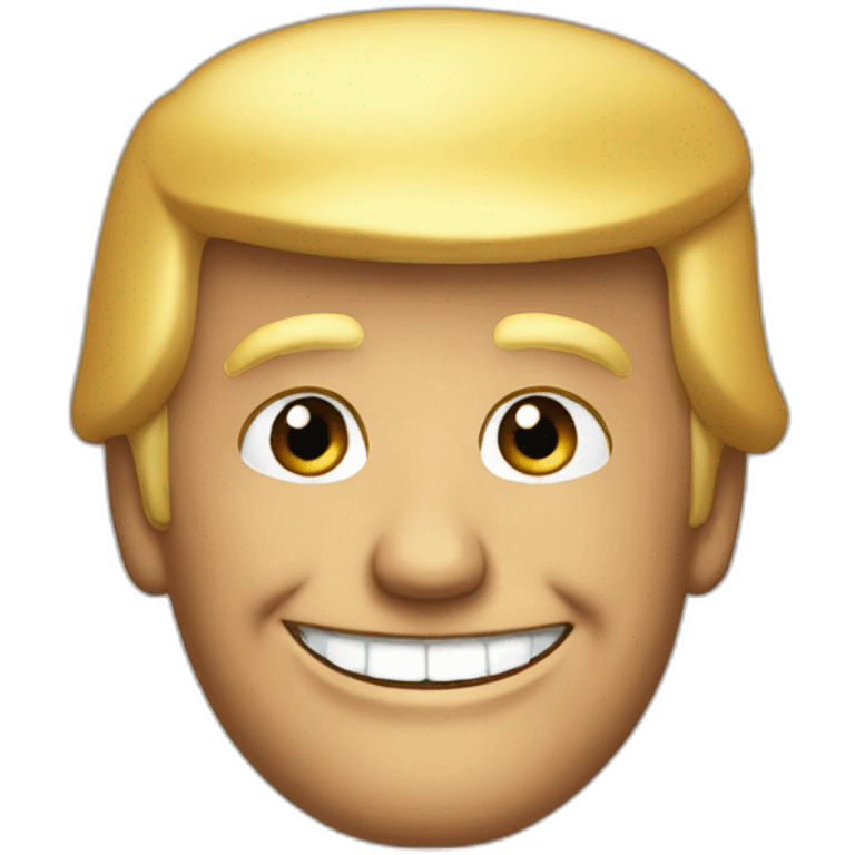 donald trump with big smile emoji