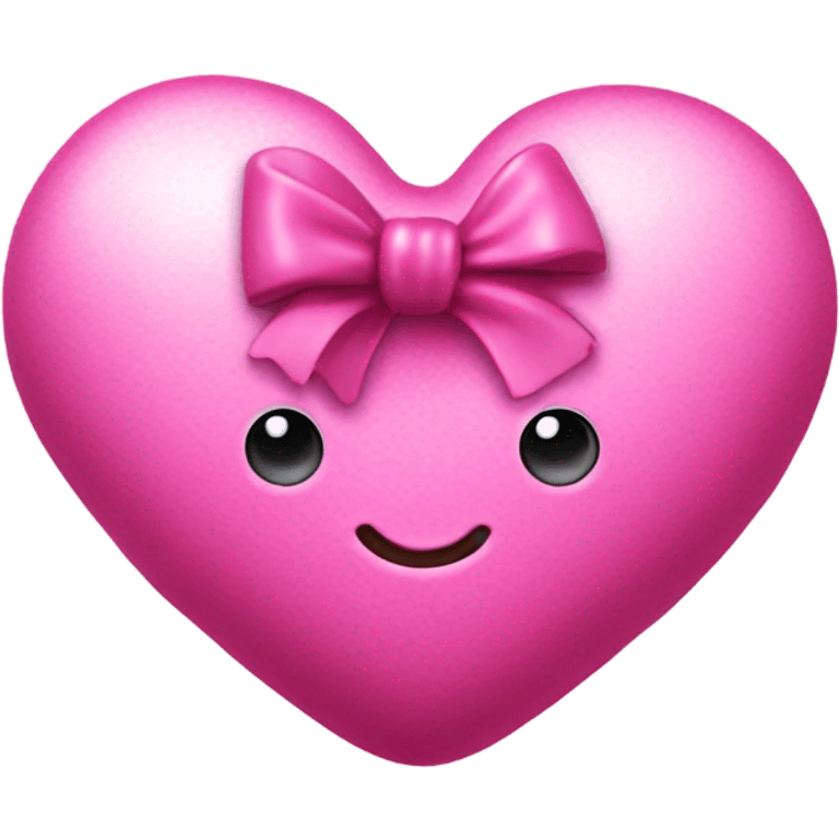 pink Poop heart with bow  emoji