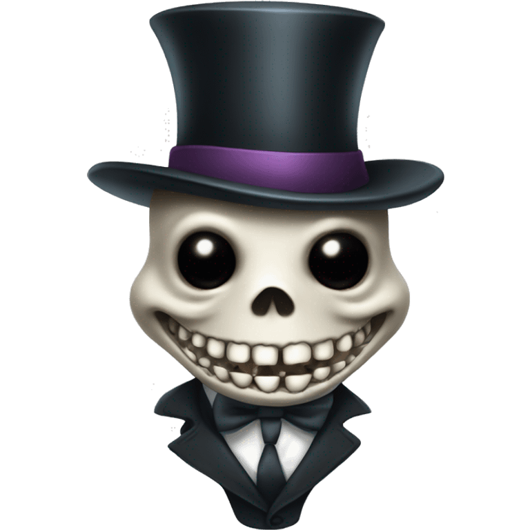 Sharks skeleton with a top hat sitting in a human position with a monocle and can under his arm emoji