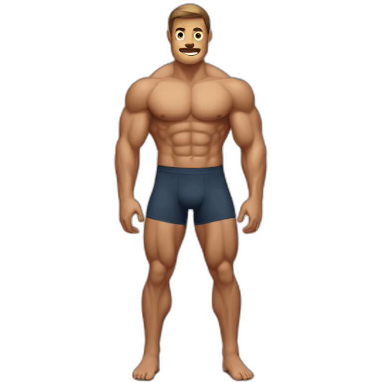 man's big quadriceps muscles emoji