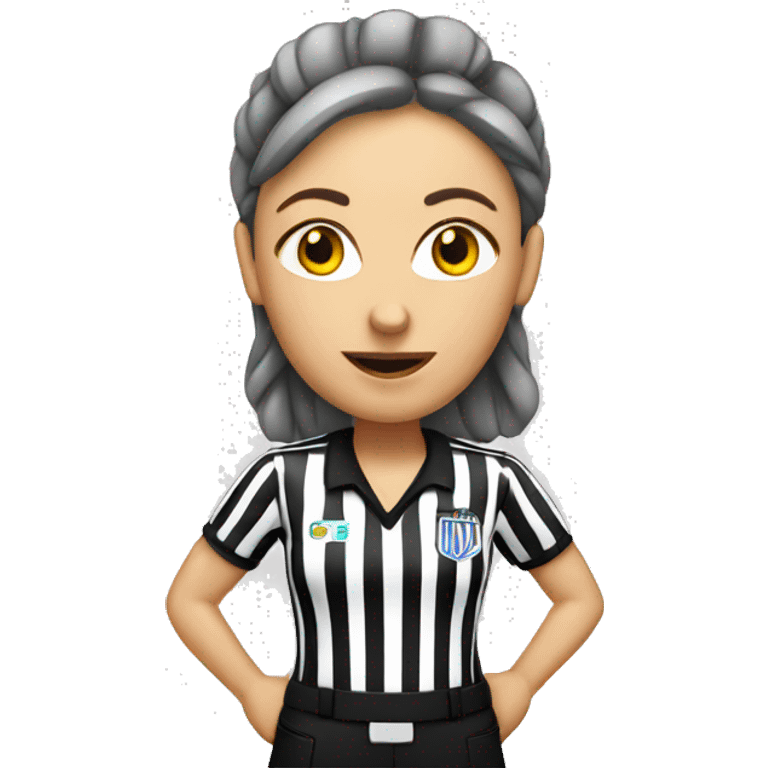 white female referee emoji