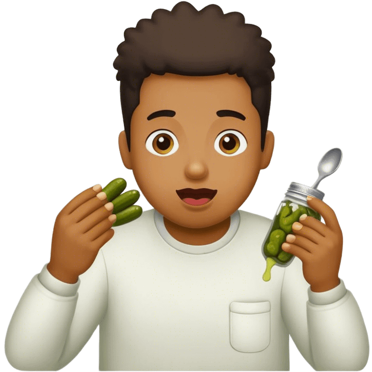 Person eating pickles  emoji